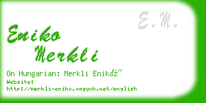 eniko merkli business card